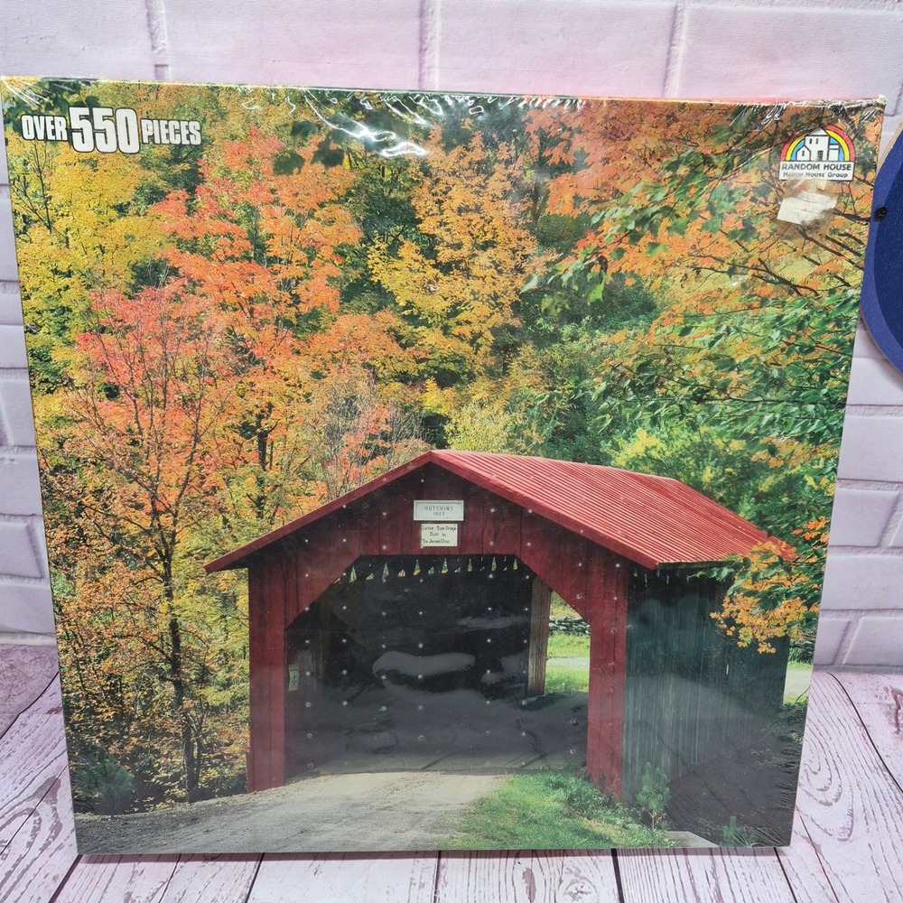 Random House America Collection Hutchins Bridge Vermont Puzzle 550 Pieces New